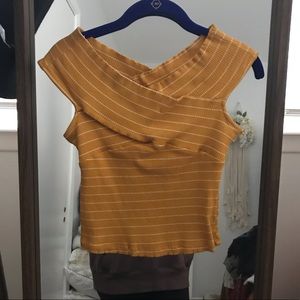 LUSH off the shoulder cross top